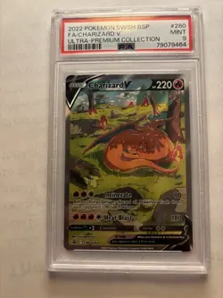 2022 Pokemon SWSH BSP FA/Charizard v Ultra Premium Collection PSA 9 - Image 1