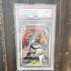 Pokemon Team Rocket's Houndoom Illustration Rare Holo 191/182 PSA 10 - Image 1