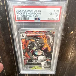 Pokemon Team Rocket's Houndoom Illustration Rare Holo 191/182 PSA 10 - Image 3