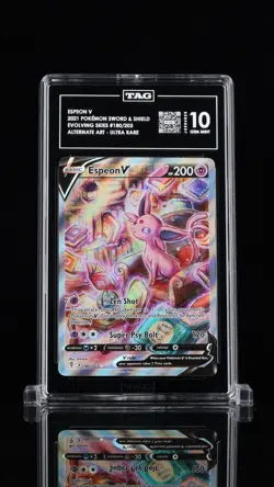 Pokemon Espeon V Alt Art Sword & Shield Evolving Skies TAG GEM MINT 10 - Image 1