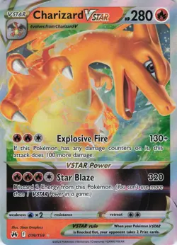 Charizard VSTAR 019/159 Full Art Ultra Rare Crown Zenith NM Pokemon - Image 1