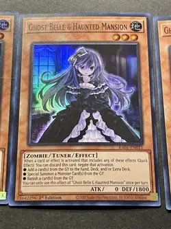 3x Ghost Belle & Haunted Mansion | Super Rares | RA01 | NM | 1st Ed | YuGiOh! - Image 5