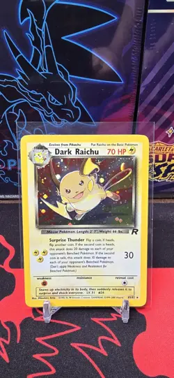 Dark Raichu - 83/82 - Pokemon Team Rocket Unlimited Holo Rare Card WOTC LP - Image 1