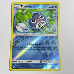 Poliwag 37/214 Common Reverse Holo Card SM - Unbroken Bonds Pokemon TCG NM - Image 1