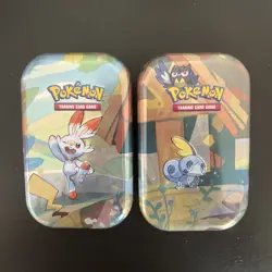 Sword & Shield Mini Tin X2 - Empty - Great For Card Storage! - Image 1