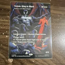 MtG Venom, King in Black, Legendary Creature, Mythic, Borderless, English - Image 1