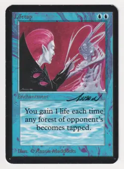 Signed Lifetap MP Alpha (Limited Edition) Artist Anson Maddocks 1993 MTG Magic! - Image 1