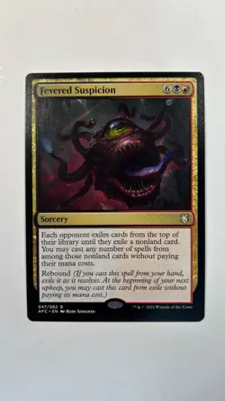 MTG Commander AFC Fevered Suspicion 047/062 Forgotten Realms Magic the Gathering - Image 1