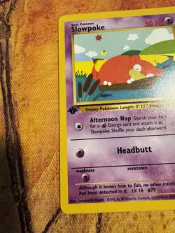 1st Edition Slowpoke 67/82 | WOTC Gen 1 Pokemon | Vintage Team Rocket - Image 3