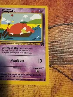 1st Edition Slowpoke 67/82 | WOTC Gen 1 Pokemon | Vintage Team Rocket - Image 4