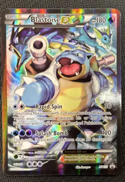 Pokemon TCG Blastoise EX XY122 Full Art Holo Black Star - Image 1