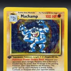 Pokemon Machamp 8/102 1st Edition - Base Set Holo - LP - Image 2