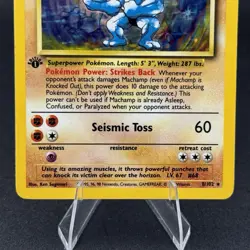 Pokemon Machamp 8/102 1st Edition - Base Set Holo - LP - Image 3