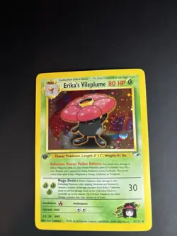 Pokemon TCG Erika's Vileplume 5/132 Gym Heroes Holo Rare 1st Edition 80 HP - Image 1
