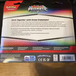 Pokemon Prismatic Evolutions Tech Sticker Collection Leafeon FACTORY SEALED - Image 3