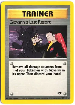 Giovanni's Last Resort 105/132 Rare Gym Challenge Pokemon - Image 1