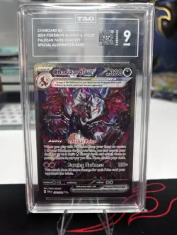 Pokemon Scarlet Violet Charizard EX Paldean Fates Sir Tag 9 Mint 234/091 - Image 2