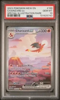 2023 Pokemon Mew EN Special Illustration Rare #199 Charizard Ex PSA 10 GEM MINT - Image 1