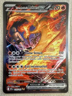 Team Rocket's Moltres ex 229/182 Sv10: Destined Rivals Holo Pokemon 2025 NM - Image 1