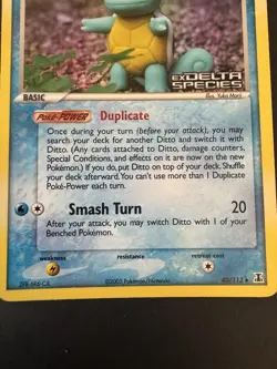 Pokemon Ditto Squirtle 40/113 Delta Species Reverse Holo Stamped - Image 4