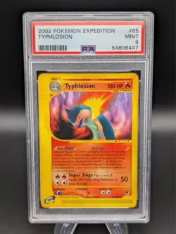 2002 POKEMON EXPEDITION #65 TYPHLOSION PSA 9 - Image 1