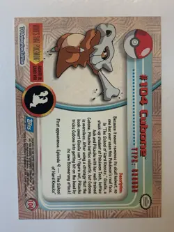 2000 Topps Pokemon TV Series 2 #104 Cubone (A) FREE COMBINED SHIPPING - Image 2