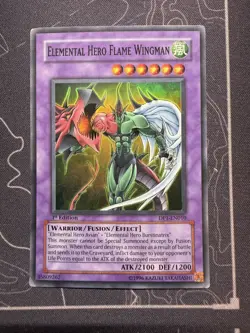 Yu-Gi-Oh! ELEMENTAL HERO FLAME WINGMAN 1st Edition DP1-EN010 MP - Image 1