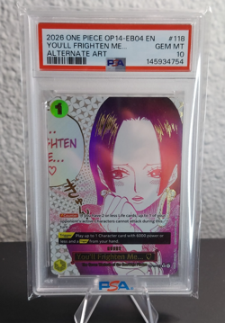 2026 One piece Op14-118 You’ll Frighten Me Alternate Art PSA 10 - Image 2