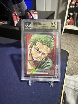 BGS 9.5 One Piece TCG Romance Dawn Roronoa Zoro Alt Art Leader OP01-001 - Image 1