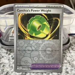 Cynthia’s Power Weight 162/182 Reverse Holo Pokemon Card - Image 1
