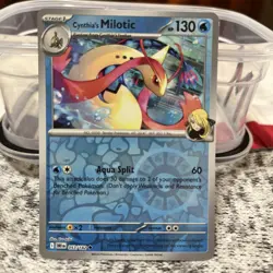 Cynthia’s Milotic 053/182 Reverse Holo Pokemon Card - Image 1