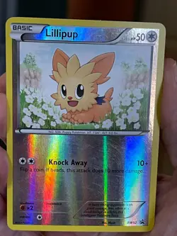 POKEMON LILLIPUP BW52 BLACK STAR PROMO REVERSE HOLO LP CARD BLACK & WHITE PROMO - Image 1