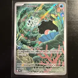 Clamperl IR 195/182 Sv10: Destined Rivals Holo NM Pokemon Card - Image 1