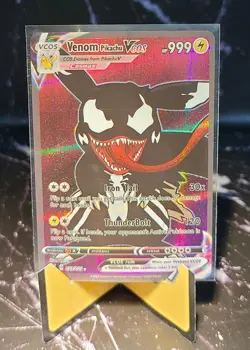 Venom Pikachu VCOS 023/055 Full Art Holo Pokemon Card - Image 1