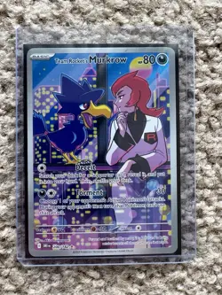 Pokemon Destined Rivals Team Rocket’s Murkrow Illustration Rare Card 200/182 - Image 1