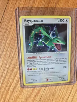 Pokemon Rayquaza LV.56 Card Basic 14/146 Holo Rare Foil Bleed Swirl - Image 1