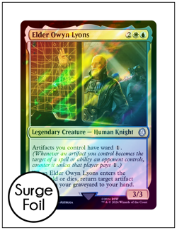 1x Elder Owyn Lyons, Fallout Surge Foil, Magic MTG NM - Image 1