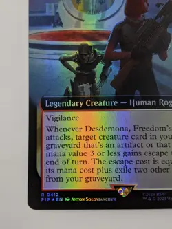 Desdemona, Freedon's Edge - PIP 0412 - MTG Magic Fallout Foil Extended Art - Image 4