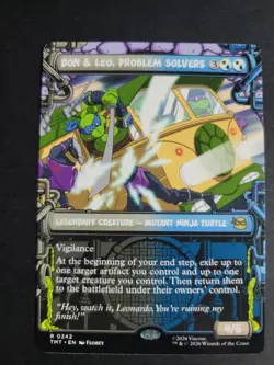 Don & Leo, Problem Solvers (Showcase) Rare MTG Ninja Turtles - Image 1