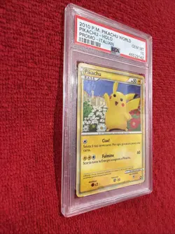 2010 Pokemon Pikachu World Holo Promo Italian PSA 10 - Image 4