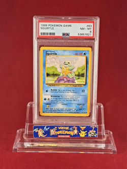 1999 Pokemon Base SQUIRTLE Card #63/102 PSA 8 - Image 1