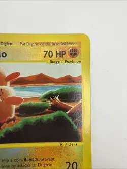 Dugtrio 52/144 Skyridge Reverse Holo Common Vintage E-Reader Pokemon Card - Image 4