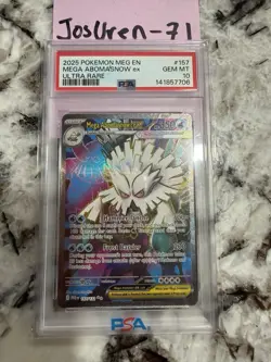 Pokemon TCG Mega Abomasnow ex Me01 Ultra Rare Holo PSA 10 350 HP - Image 3