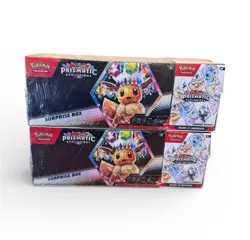 Pokemon Prismatic Evolutions Surprise Box Booster Bundle Eevee LOT Of 2 Sealed - Image 1
