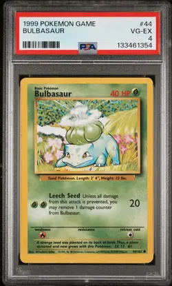 1999 POKEMON GAME #44 BULBASAUR PSA 4 - Image 1