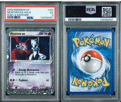 Pokemon Mewtwo ex EX Ruby & Sapphire Holo Ultra Rare #101 PSA 5 - Image 1