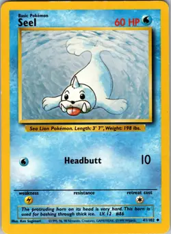 Seel 041/102 Base Set Normal Pokemon TCG LP - Image 1