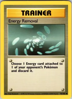 Energy Removal 092/102 Base Set Pokemon LP Normal - Image 1