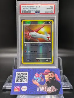 Pokemon Latias Great Encounters Reverse Holo Rare #22 PSA 10 Gem Mint - Image 1
