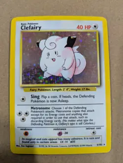 Clefairy 5/102 - Pokemon - Base Set Holo - MP - Image 1